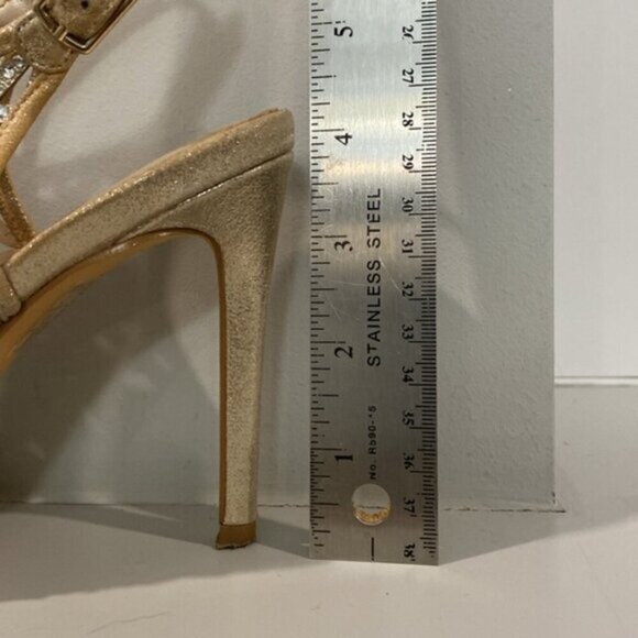 Taxi Savannah Gold Cage Strap Shoes SZ 37 - Picture 5 of 13